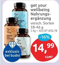 Budni Get your wellbeing nahrungsergänzung Angebot