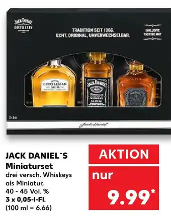 Kaufland Jack Daniel's Miniaturset 3x0,05L Angebot