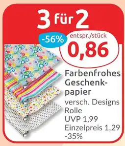 Budni Farbenfrohes geschenkpapier Angebot
