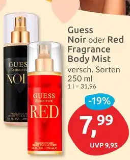 Budni Guess noir oder red fragrance body mist Angebot