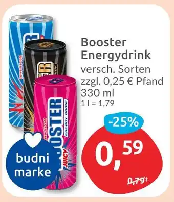 Budni Booster energydrink Angebot