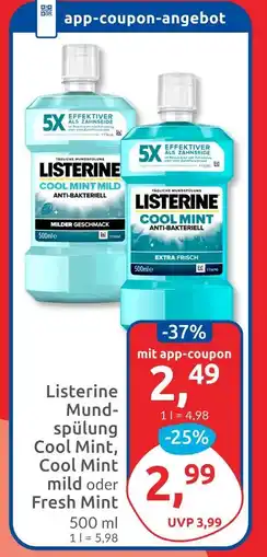 Budni Listerine cool mint, cool mint mild oder fresh mint Angebot