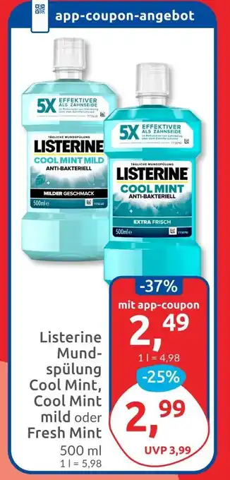 Budni Listerine cool mint, cool mint mild oder fresh mint Angebot