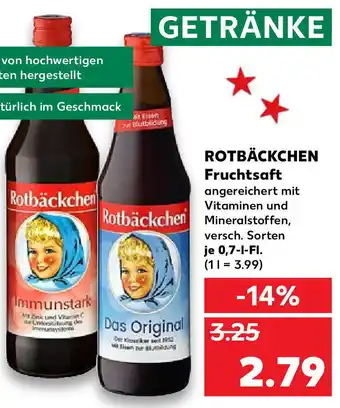 Kaufland Rotbäckchen Fruchtsaft 0,7L Angebot