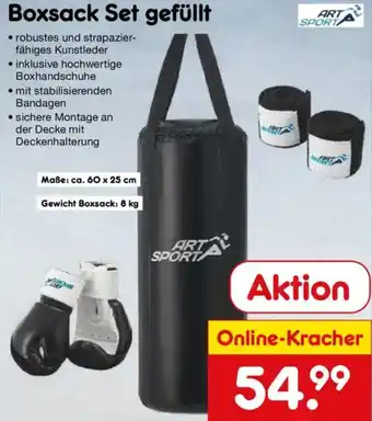 Netto Marken-Discount ART SPORT Boxsack Set gefüllt Angebot