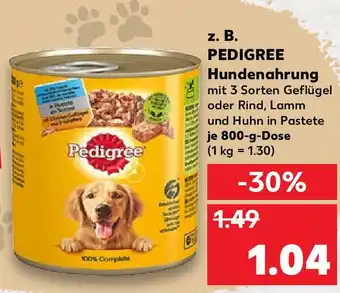 Kaufland Pedigree Hundenahrung 800g Dose Angebot