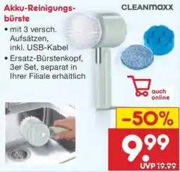 Netto Marken-Discount CLEANMAXX Akku-Reinigungsbürste Angebot