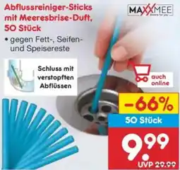 Netto Marken-Discount MAXXMEE Abflussreiniger-Sticks mit Meeresbrise-Duft, 50 Stück Angebot