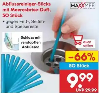 Netto Marken-Discount MAXXMEE Abflussreiniger-Sticks mit Meeresbrise-Duft, 50 Stück Angebot