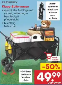 Netto Marken-Discount Easymaxx Klapp-Bollerwagen Angebot