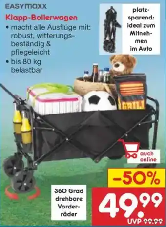 Netto Marken-Discount Easymaxx Klapp-Bollerwagen Angebot