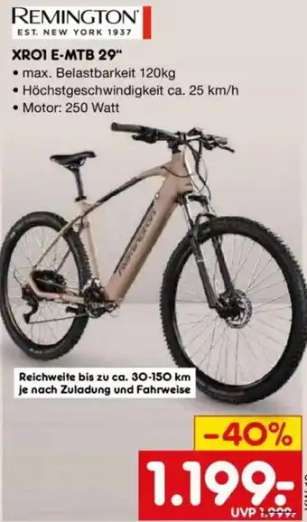 Netto Marken-Discount REMINGTON XRO1 E-MTB 29" Angebot
