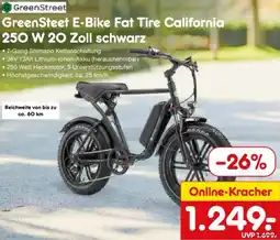 Netto Marken-Discount GreenSteet E-Bike Fat Tire California 250 W 20 Zoll schwarz Angebot
