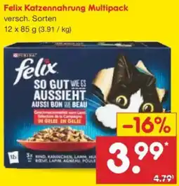 Netto Marken-Discount Felix Katzennahrung Multipack Angebot