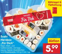 Netto Marken-Discount Sushi Herzbox ,,Für Dich“ Angebot