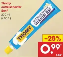 Netto Marken-Discount Thomy mittelscharfer Senf Angebot