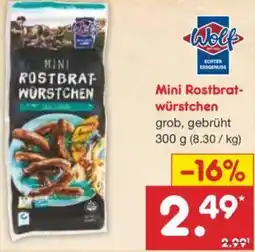 Netto Marken-Discount Wolf Mini Rostbratwürstchen Angebot