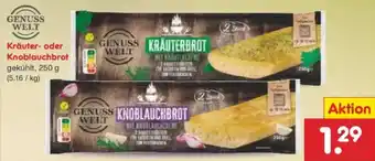 Netto Marken-Discount GENUSS WELT Kräuter- oder Knoblauchbrot Angebot