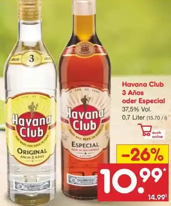 Netto Marken-Discount Havana Club 3 Años oder Especial Angebot