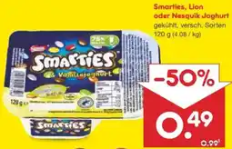 Netto Marken-Discount Smarties, Lion oder Nesquik Joghurt Angebot