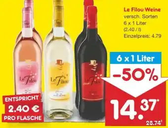 Netto Marken-Discount Le Filou Weine Angebot