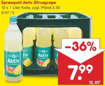 Netto Marken-Discount Spreequell Aktiv Zitrusgrape Angebot