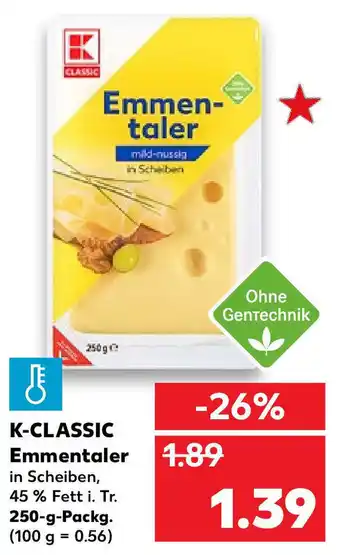 Kaufland K-Classic Emmentaler 250g Angebot