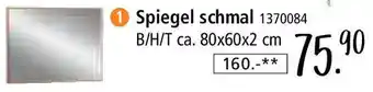 Zurbrüggen Spiegel schmal Angebot