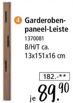 Zurbrüggen Garderobenpaneel-Leiste Angebot
