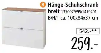 Zurbrüggen Hänge-Schuhschrank Angebot