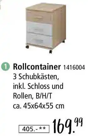 Zurbrüggen Rollcontainer Angebot