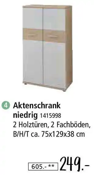 Zurbrüggen Aktenschrank niedrig Angebot