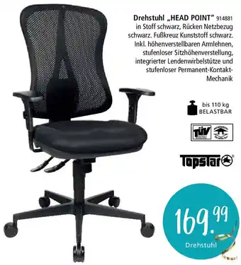 Zurbrüggen Topstar Drehstuhl ,,HEAD POINT" Angebot