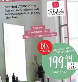 Zurbrüggen Stylife Gästebad ,,TOTO" Angebot
