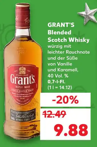 Kaufland Grant's Blended Scotch Whisky 0,7L Angebot