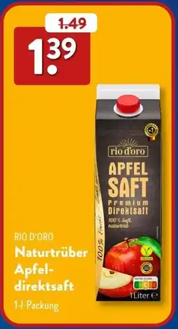 Aldi Süd RIO D'ORO Naturtrüber Apfeldirektsaft Angebot