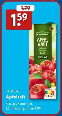 Aldi Süd RIO D'ORO Apfelsaft Angebot