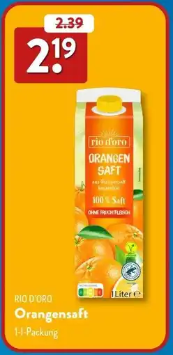 Aldi Süd RIO D'ORO Orangensaft Angebot