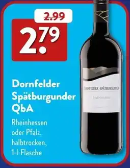 Aldi Süd Dornfelder Spätburgunder QbA Angebot