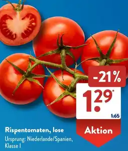 Aldi Süd Rispentomaten, lose Angebot