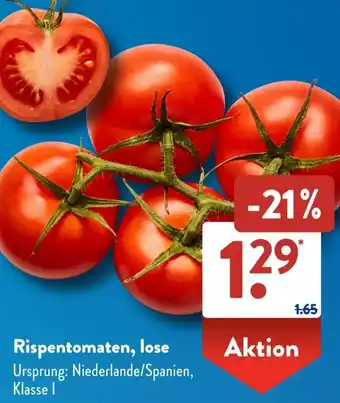 Aldi Süd Rispentomaten, lose Angebot
