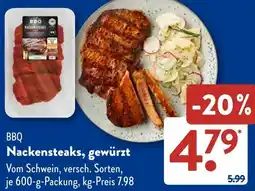 Aldi Süd BBQ Nackensteaks, gewürzt Angebot