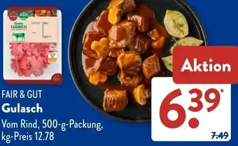 Aldi Süd FAIR & GUT Gulasch Angebot