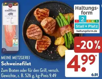 Aldi Süd MEINE METZGEREI Schweinefilet Angebot