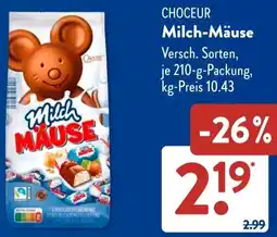 Aldi Süd CHOCEUR Milch-Mäuse Angebot