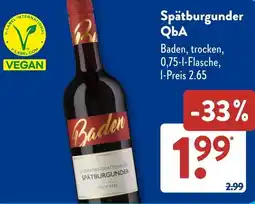 Aldi Süd Spätburgunder QbA Angebot