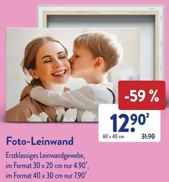 Aldi Süd Foto-Leinwand Angebot