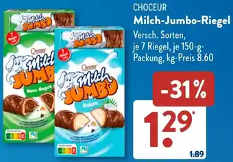 Aldi Süd CHOCEUR Milch-Jumbo-Riegel Angebot