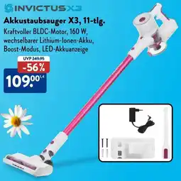 Aldi Süd INVICTUS Akkustaubsauger X3, 11-tlg. Angebot