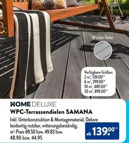 Aldi Süd HOME DELUXE WPC-Terrassendielen SAMANA Angebot